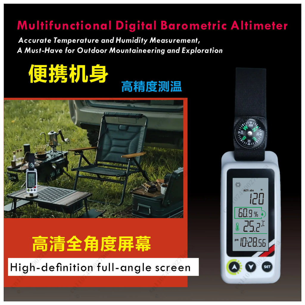Thermohygrometer Altitude Meter Multifunctional Thermometer Barometric Pressure and Temperature Measurement