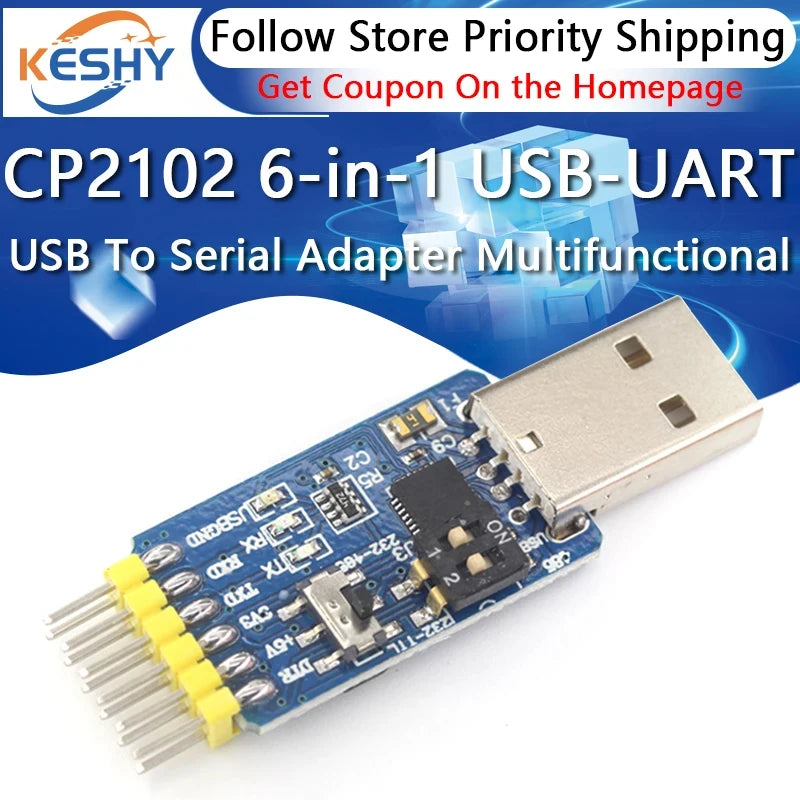 CP2102 6-in-1 USB-UART USB To Serial Adapter Multifunctional USB To Serial Converter USB-TTL/RS485/232 TTL-RS232/485 232 To 485