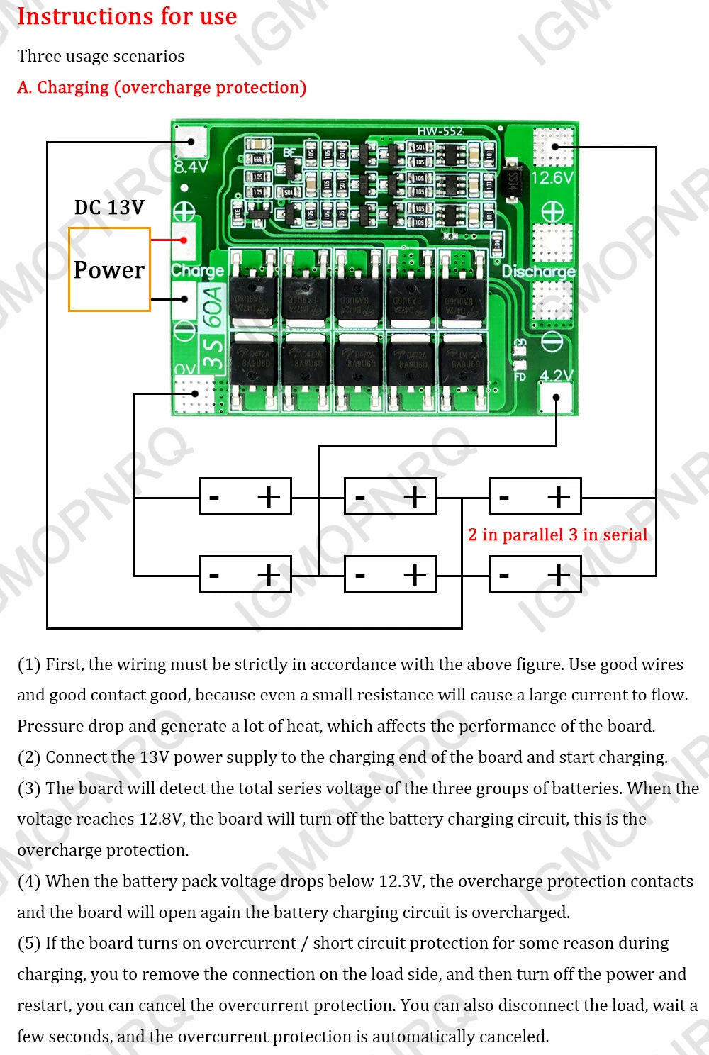 3S 6A 8A 10A 20A 25A 30A 40A 60A Li-ion Lithium Battery 18650 Charger PCB BMS Protection Board For Drill Motor Lipo Cell Module