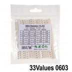 660pcs 200pcs 720pcs 4000pcs 0402 0603 0805 1206 1210 2512 smd resistor kit igmopnrq assorted kit 10k 100k 1k 1r 100r 220r 1% 5%