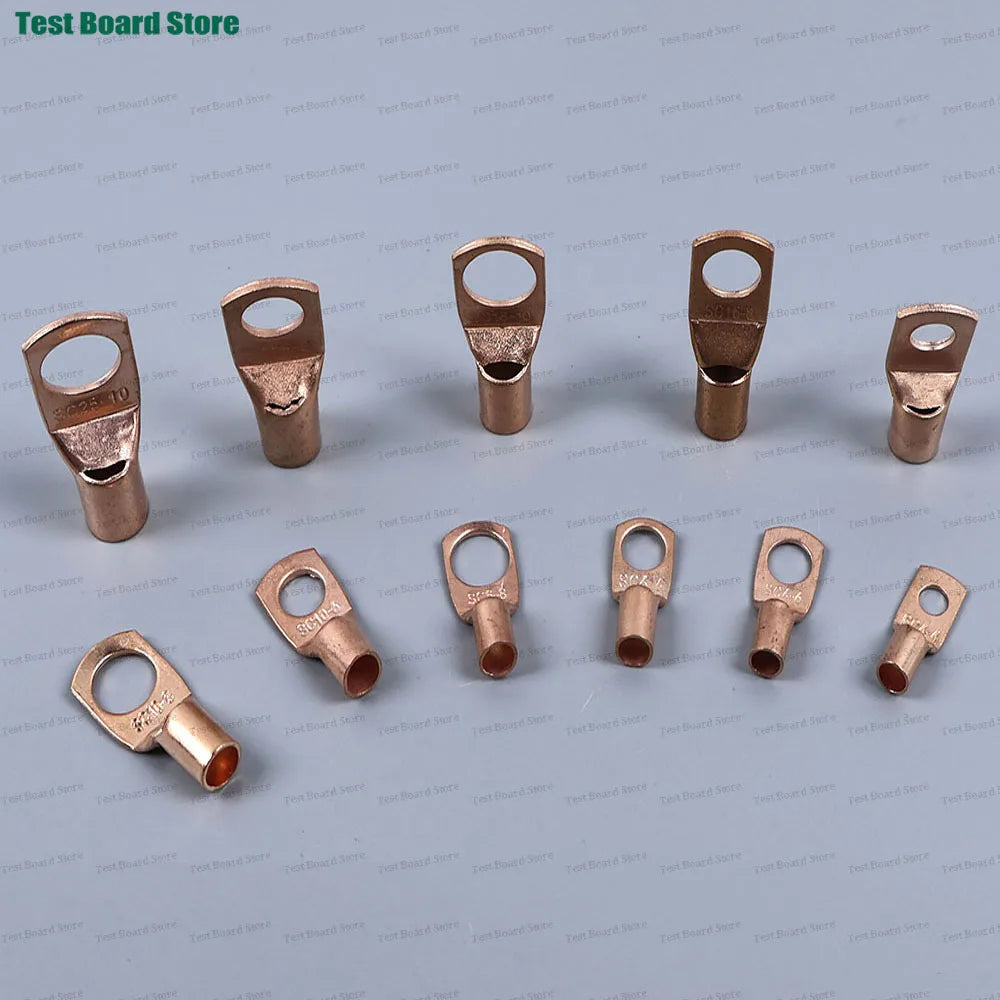 10/20/50pcs Copper Lug Ring Wire Connectors Bare Cable Electric Crimp Terminal SC4-4 SC6-6  SC10-6 SC10-8 SC16-6 SC25-8 SC25-10