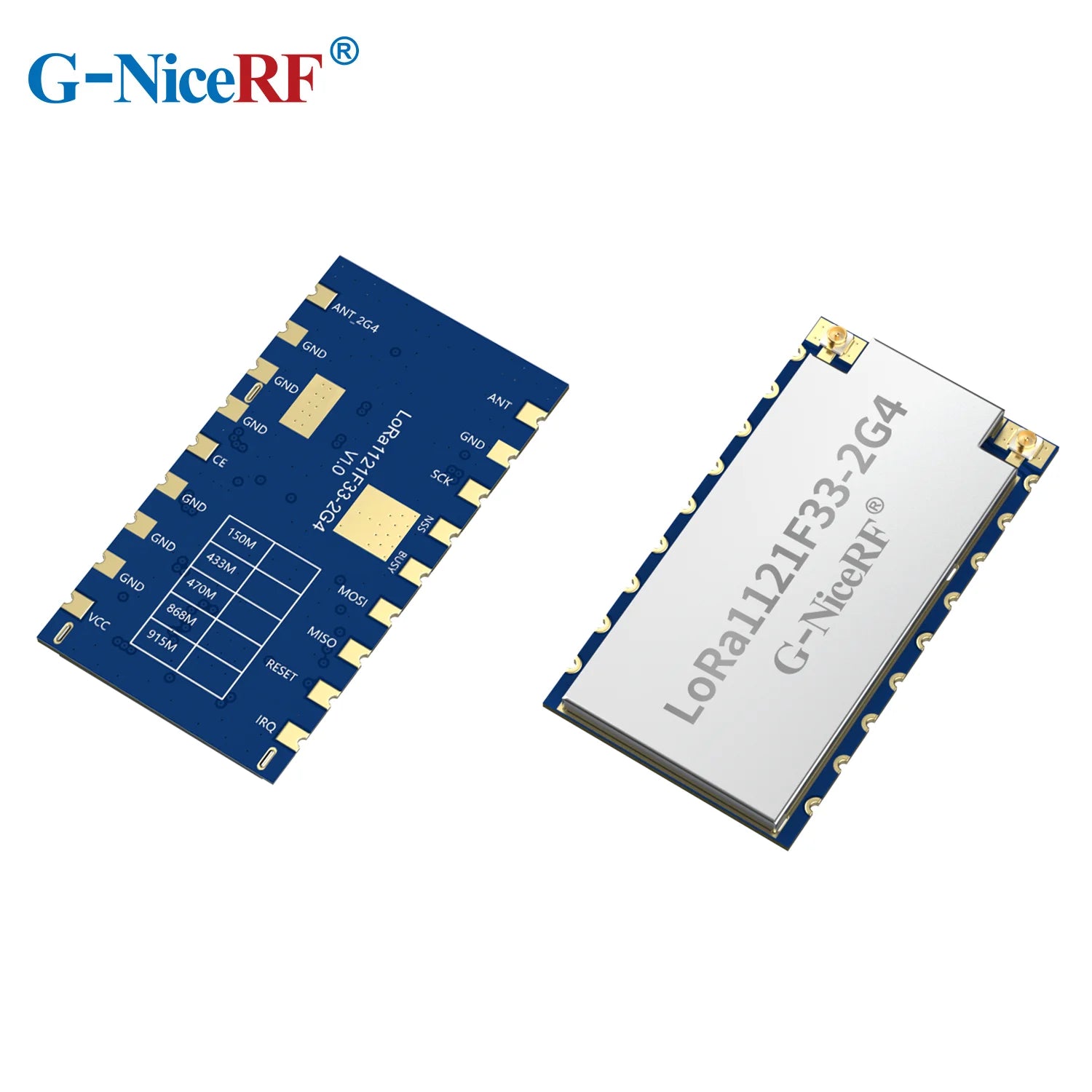 G-NiceRF | 2PCS LoRa1121F33-2G4 High-Power 2W  Wireless Communication Module LR1121 Chip