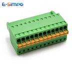 10pcs 2.54mm 2EDGKD 0.1" 15EDGKD-2.5mm 2-20P 0.1-0.5MM2 120V 4A Wire Spring Terminal Block Screwless Push Button Plug Connector