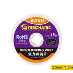 MECHANIC R350 Series Width 1.0-4.0mm Length 1.5m Solder Remove Cord Pure Copper Braid Tin Absorption Belt Single Layer Wick Wire