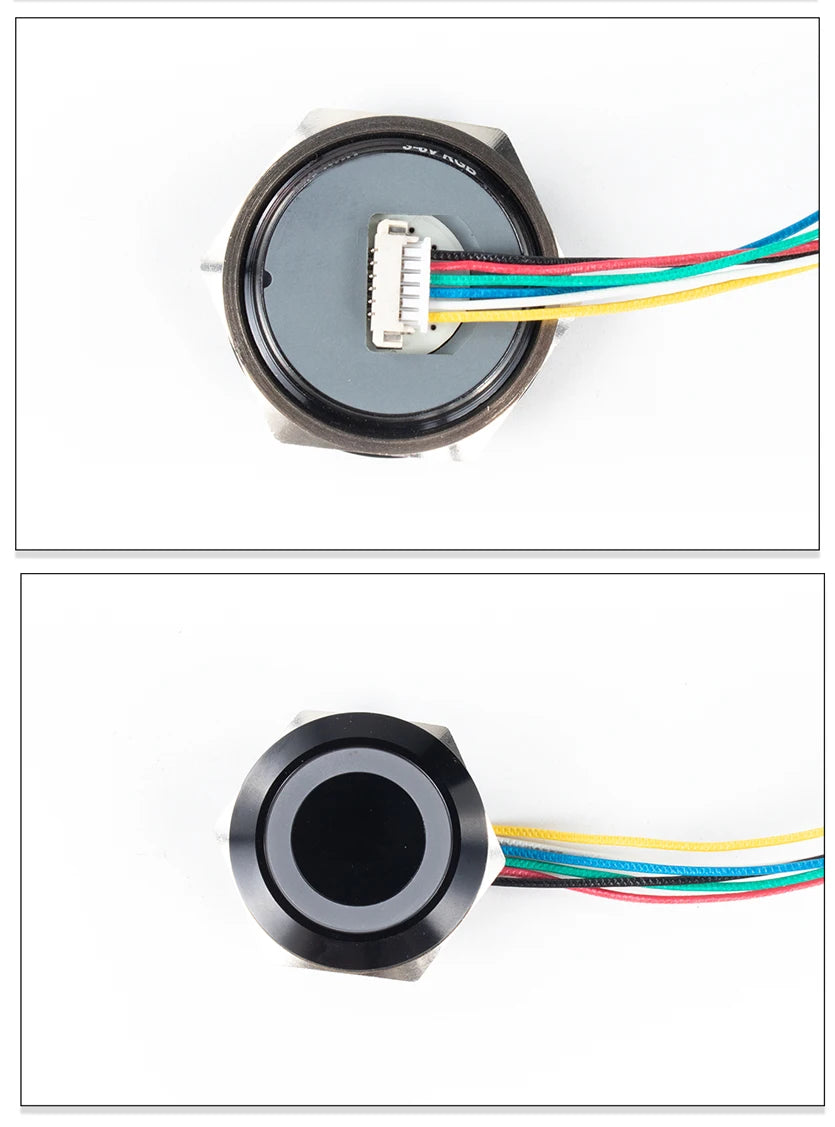16/19/22/25/30mm With wires Short Stroke Waterproof Metal Push Button Switch 1NO Momentary Self Reset Power Led Light 12-24V/5V