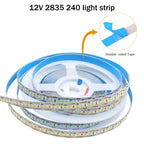 12V 24V LED Strip SMD 2835 Flexible LED Tape 5M 120 240 480Leds/m Waterproof Ribbon Diode Room Decor Warm Natural Cool White