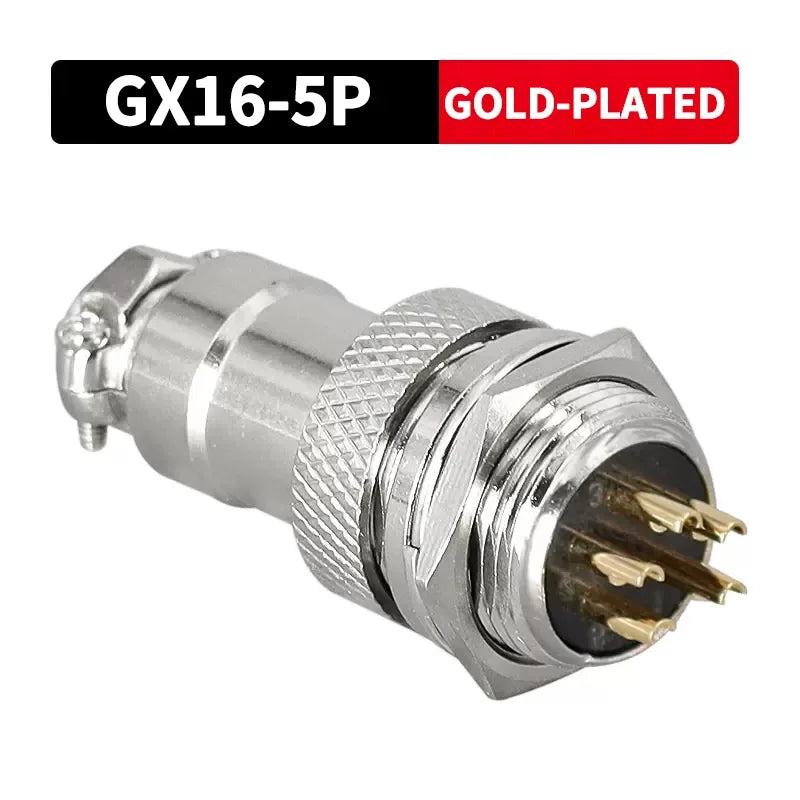 GX16 Gold Plated Aviation Male Plug / Female Socket Industrial Welding Connectors 2PIN 3PIN 4PIN 5PIN 6PIN 7PIN 8PIN 9PIN 10PIN