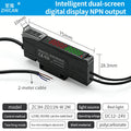 Intelligent Digital Display Fiber Optic Amplifier Sensor for Long and Short Distance Diffuse Reflection Induction Photoelectric