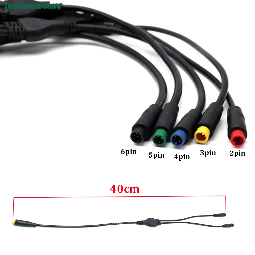  M6/M8 1 male to 2 female 2/3/4/5/6 pin Ebike DC splitter sensor Connector 40CM Cable Electric Bicycle Butt Joint ebike Plug