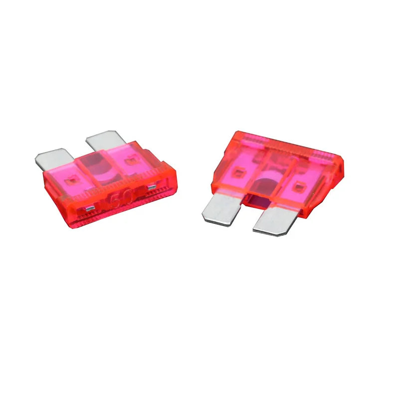 10PCS 50A Medium Size Auto Fuse, The Fuse Insurance Insert The Insurance of Xenon Lamp Piece Lights Fuse