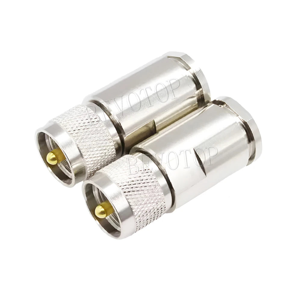 1PCS N/UHF Type Male/Female Connector LMR600 50-12 Cable RF Coaxial Straight Nickel plated RF Coax Connector
