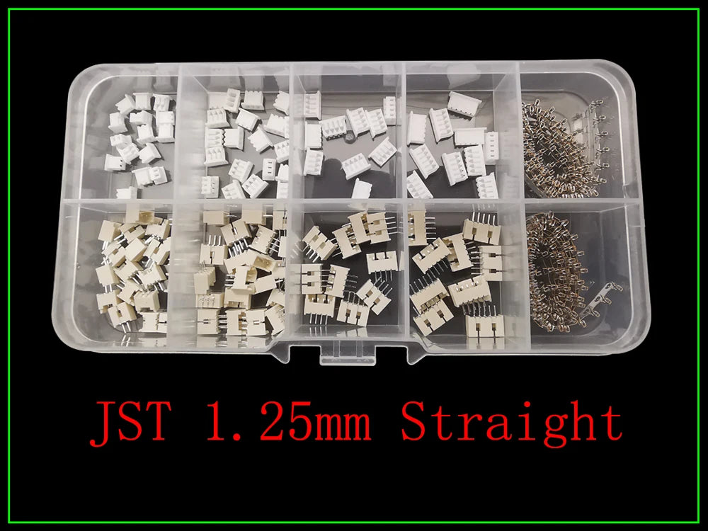 1Box JST 1.25mm/SH 1.0/ZH1.5/PH2.0/SYP/SM/XH 2.54mm/VH 3.96mm Pitch 2 3 4 5Pin Male Female Housing Terminal Pin Header Connector
