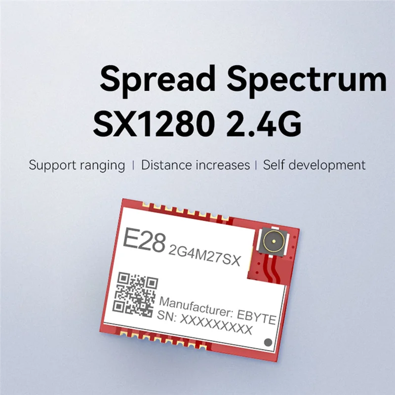 Plain SX1280 Wireless RF Module 8KM Compatible High Speed Lora SMD  PA+LNA GFSK FLRC