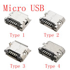 Micro-B USB 5 PIN Female Port Jack SMD DIP Socket Plug For Tail Charging Mobile Phone Connectors MicroUSB DIY Repair Adapter
