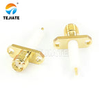 1PCS SMA Mother Seat Connector SMA Three Pairs of Internal and External Threads Hole Flange Socket Connector Insulation Expan