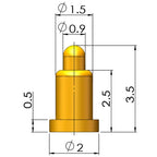 1Pcs Pogo Pin Connector Pogopin Battery Spring Loaded Contact SMD Needle PCB 1.8 2 3 4 5 6 7 8 9 10 12 mm