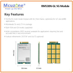 Original Quectel RM530N-GL 5G 4G 3G LTE-A Multi-mode Sub-6G MMWave M.2 Module Multi-constellation GNSS Receiver 3GPP R16