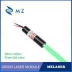 Economical Compact Green Dot Laser Diode Module 520nm D8mm 5mW 10mW 3V 5V 12V 24V Industrial Grade for Woodworking Machinery