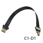 Ribbon FPV HDMI-Compatible Connector Flexible Flat Cable Raspberry Pi 4 Micro HDMI To HDMI Mini HDMI Female 90 Degree FFC 20pin