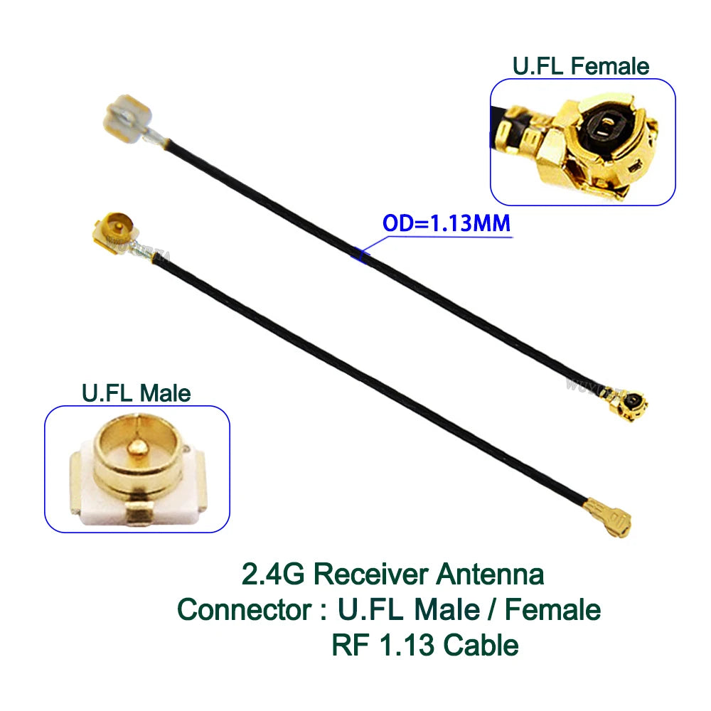 1Pcs RF1.13 Cable uFL/u.FL/MHF-1 Female to 1th Generation Male / Female For WIFI Antenna Pigtail Extension Cord RF Cable 5~60cm