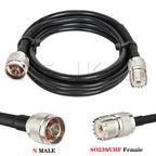 RG58 Cable N Male Plug to UHF PL259  Male to SO239 Female Plug Connector 50ohm Crimp RF Coaxial Jumper Pigtail Straight