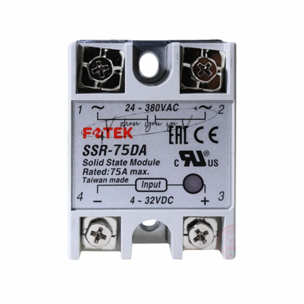 100%New Original For FOTEK single-phase solid-state relay SSR-40AA /10DD/40VA/20DA SSR 10/20/40/50/75 AA/DD/VA/DA HS-50H ES-50K