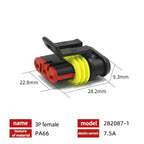 20/50/100Sets 1.5 Series AMP Automobile Connectors 1/2/3/4/5/6 Pin Super Seal Waterproof  Electrical Wire Connector PA66 Nylon