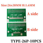 10PCS FFC/FPC Adapter Plate 0.5 to 2.54MM 4P/6P/8P/10P/12P/14P/15P/16P/20P/24P/26P/30P/32P/34P/36P/40P/45P/50P/52P/60P/80P/96P