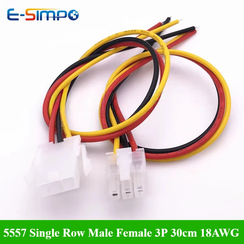 1/5/10Set Mini-Fit 4.2mm Automobile Harness Connector 5557 Single Row 2/3/4/5/6P Male Female Plug Socket Wire Length 30cm 18AWG