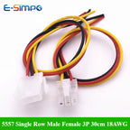 1/5/10Set Mini-Fit 4.2mm Automobile Harness Connector 5557 Single Row 2/3/4/5/6P Male Female Plug Socket Wire Length 30cm 18AWG
