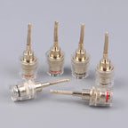 2/4Pcs 4MM Banana Female To 2MM Pin Connector HIFI Cable Adapter Plug Braided Copper Wire Socket