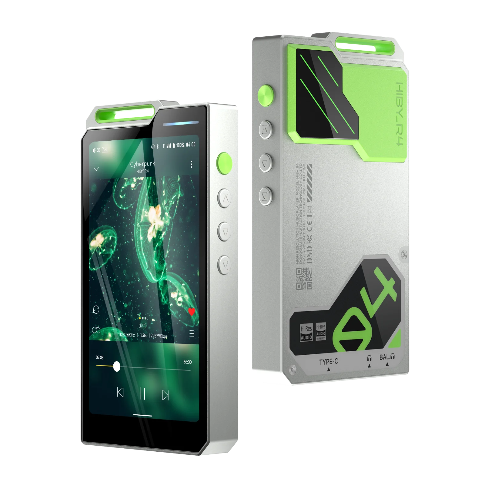 HiBy R4 MP3 HiFi Music Player Bluetooth WiFi DSD256 MQA 16x USB DAC Headphone AMP 11hr 4.7 ES9018Q2M 4 Snapdragon 665 Androind