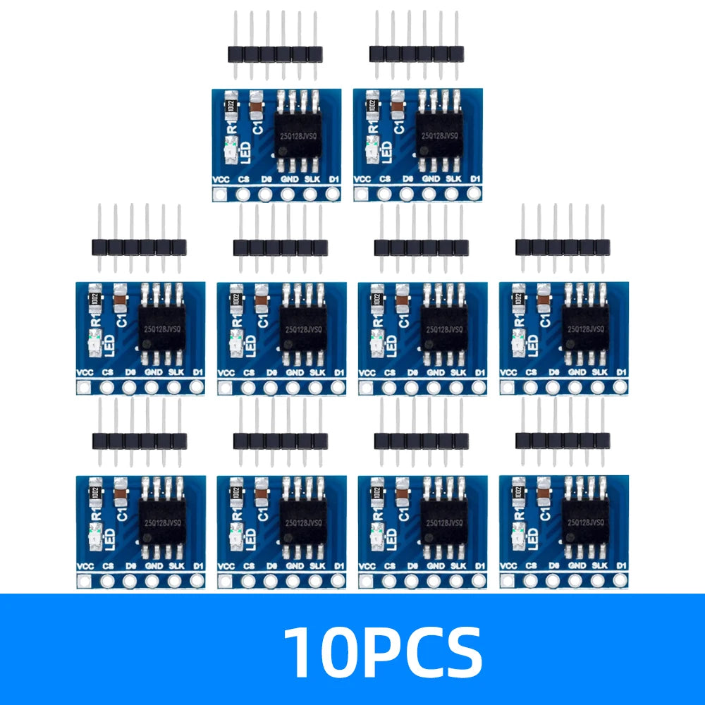W25Q128FV 128Mbit (16MB) SPI NOR Flash Memory Module - 3.3V BV/FV Package for STM32 Development