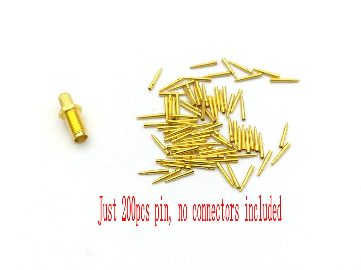 200pcs RP SMA Female Sewing/  SMA Female Connector for Coaxial RG58 LMR195 Cable (Just 200pcs Pin)
