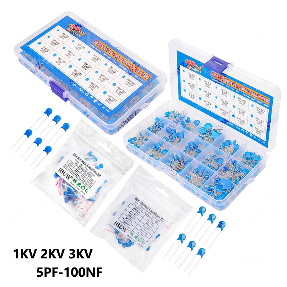 1KV 2KV 3KV High Voltage Ceramic Capacitor KIT 5PF 30PF 47PF 56PF 100PF 220PF 1NF 2.2NF 3.3NF 4.7NF 10NF 100NF 471 222 223 103