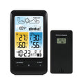 Wireless Table Weather Station Color LCD Digital Temperature Humidity Monitor Moon Phase Barometer Forecast Sensor Alarm Clock