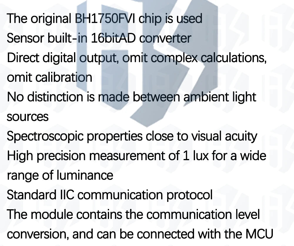 GY - 30 / GY - 302 BH1750 BH1750FVI Light Intensity Illumination Module: 3V - 5V Compatibility for Arduino Projects