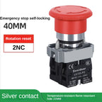 22mm Mushroom Emergency Stop Button Switch XB2-BS542 BS442 BS642 BS142 10A Key Emergency Stop Power Button Switch Starter Switch