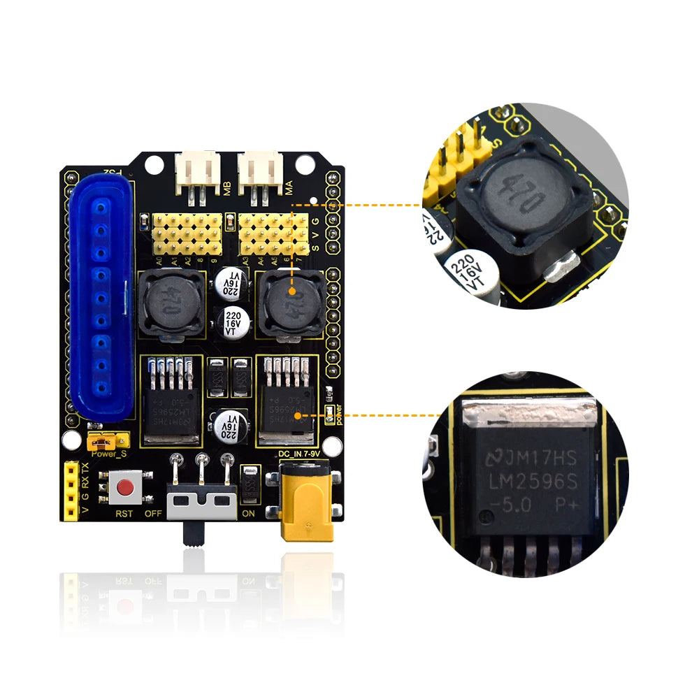 Keyestudio TB6612FNG Motor/Servo Drive Shield With PS2 Socket For Arduino UNO R3 Development Board