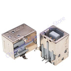 10Pcs Square USB socket usb B Type Female 90 degree PCB welding parent Connector For Printer Data