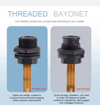 CAZN Waterproof IP67 IP68 Type C Female to Male PFC Flat Cable 3.1 Speed Threaded-type Type-C 3.1 10GB 3A 20V