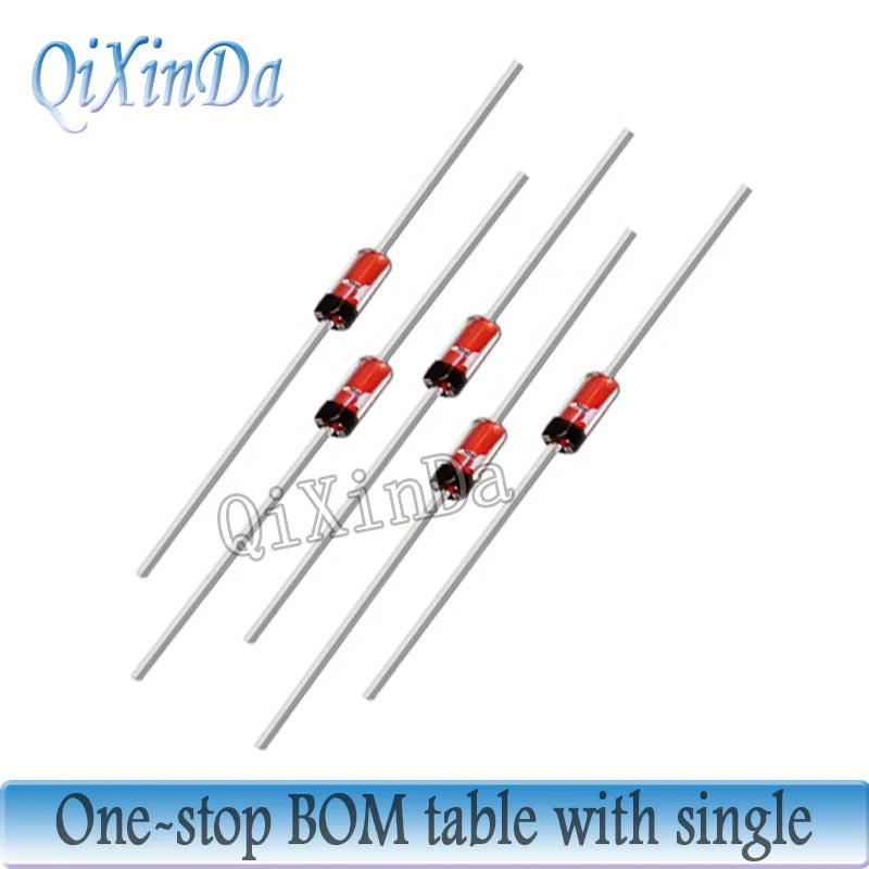 100PCS 1W Zener Diode DO-41 3V3 3V9 4V3 4V7 5V1 5V6 6V2 7V5 8V2 9V1 10V 12V 13V 15V 18V 24V 30V 1N4733A 1N4742A 1N4728A 1N4735A
