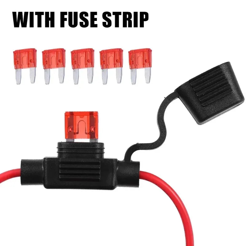 5/10pcs Car Mini Blade Fuse Holder Splash-proof Box 12V 30A with Fuses Blade Wire Cutoff Switch Socket Automotive Fuse Socket