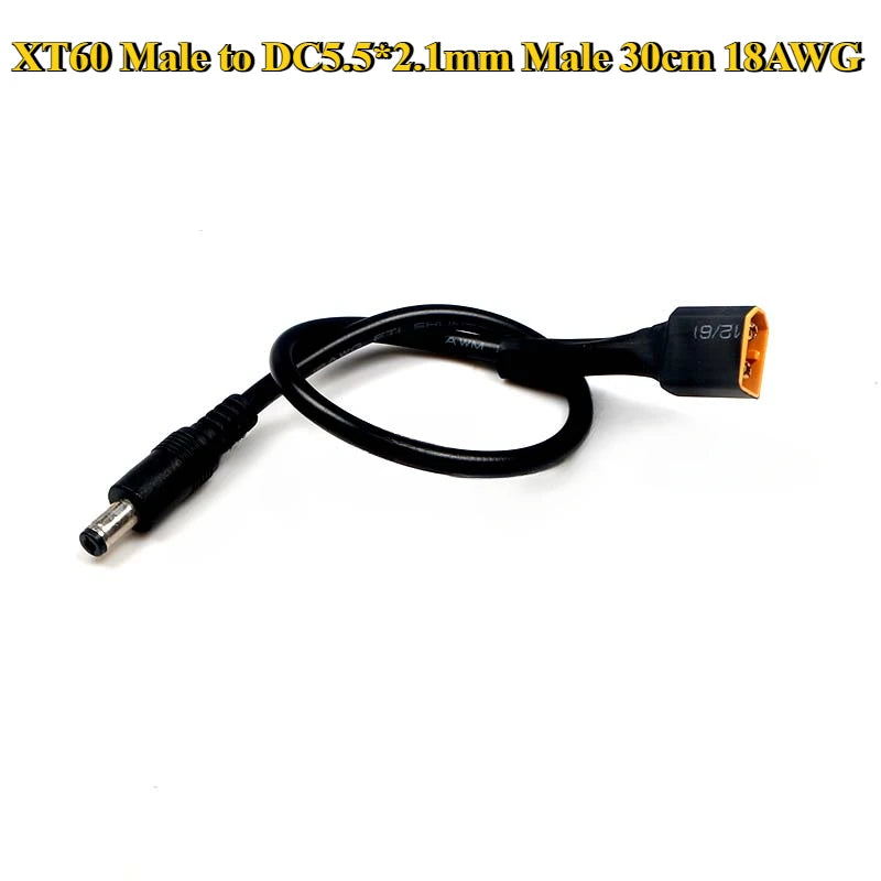 XT60 XT30 T Plug Male to DC 5.5*2.1/5.5*2.5mm Male Connector Battery Charging Adapter Cable Conversion Wire for DC Power Charger