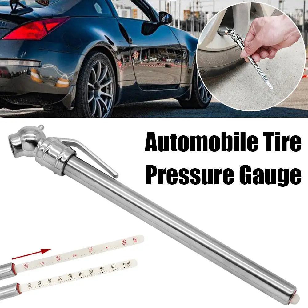 2pcs Portable Universal Tire Air Pressure Gauge Pen Checker Test Car Vehicle Motor Tire Pressure Barometer Monitor System Supply