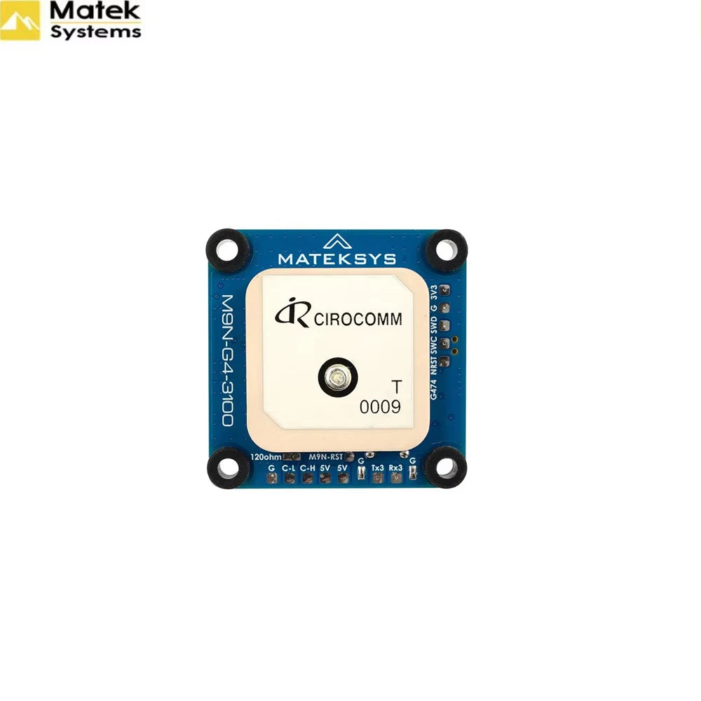 Mateksys M9N‑G4‑3100 GNSS Module, NEO‑M9N GPS with RM3100 Compass, DroneCAN CAN & MSP UART AP_Periph Peripheral for ArduPilot