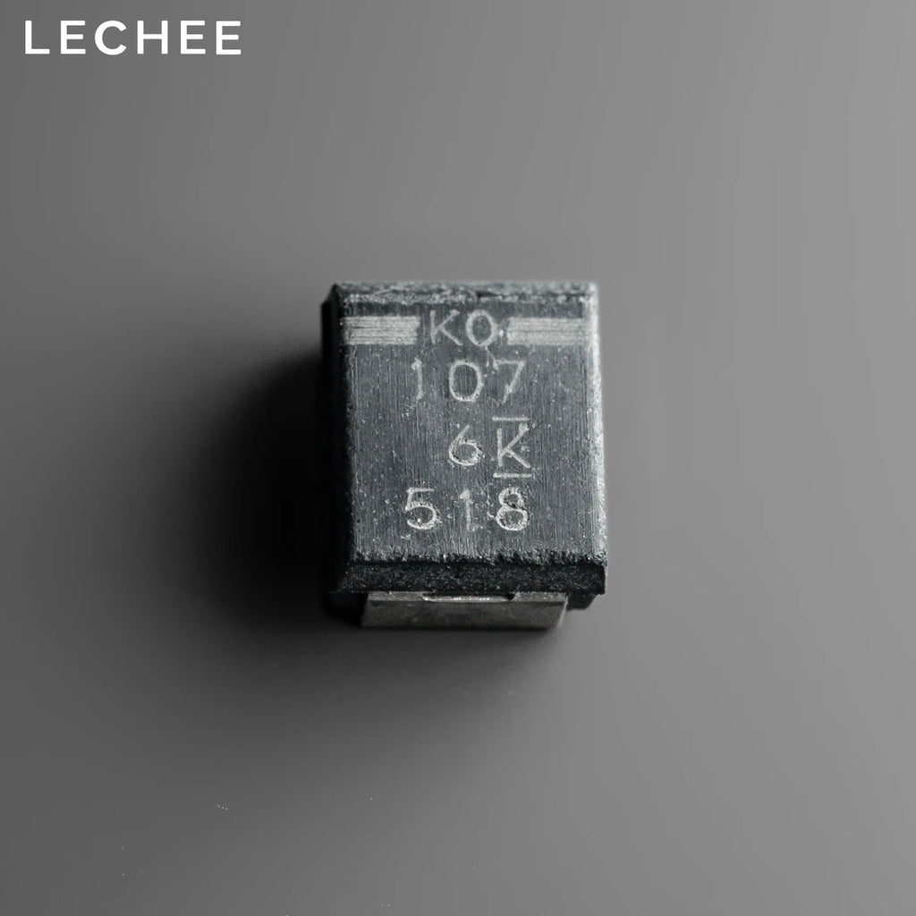 10PCS/Set T520B107M006ATE040 6.3V 100uF 40mOhm Polymer Tantalum Capacitors Low ESR SMD Case-B 3528 for Electronics
