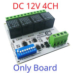 4-32CH 10A 20A DC 12V 24V RS485 Bus Relay Module DIP Setup Parameters Modbus RTU Serial Port UART Switch Board HMI PLC