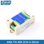 Analog Acquisition Module 4-20mA 0-5V 10V to RS485 Transmitter Modbus Wide Voltage High Precision AD
