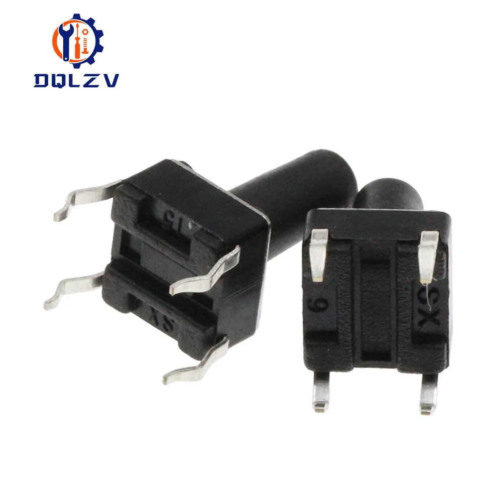 4Pin 6*6 Micro Tact Push Button Switches DIP 6x6x4.3/5/6/7/8/9/10/11/12/13/14/15 MM 4.3mm 5mm 6mm 7mm 8mm 9mm 10mm 11mm